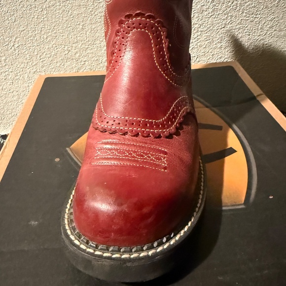 Ariat Original Baby Fat Red Boots Hard To Find SZ 9.5 - Picture 5 of 14